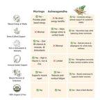 Organic Moringa & Ashwagandha Powder – Adaptogenic Superfood for Stress & Energy 4oz USDA Organic, Non-GMO