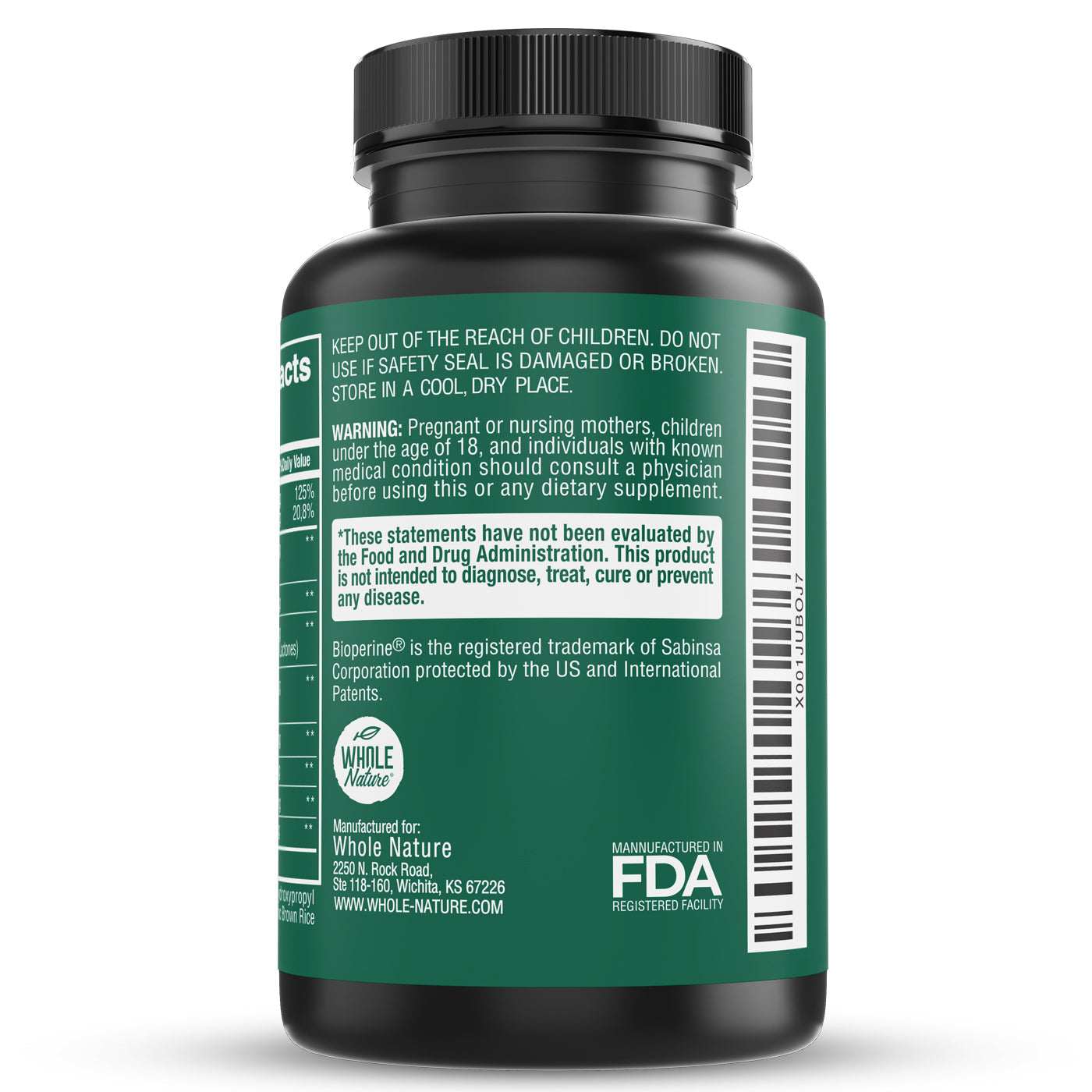 Whole Nature Brain Nootropic Supplement